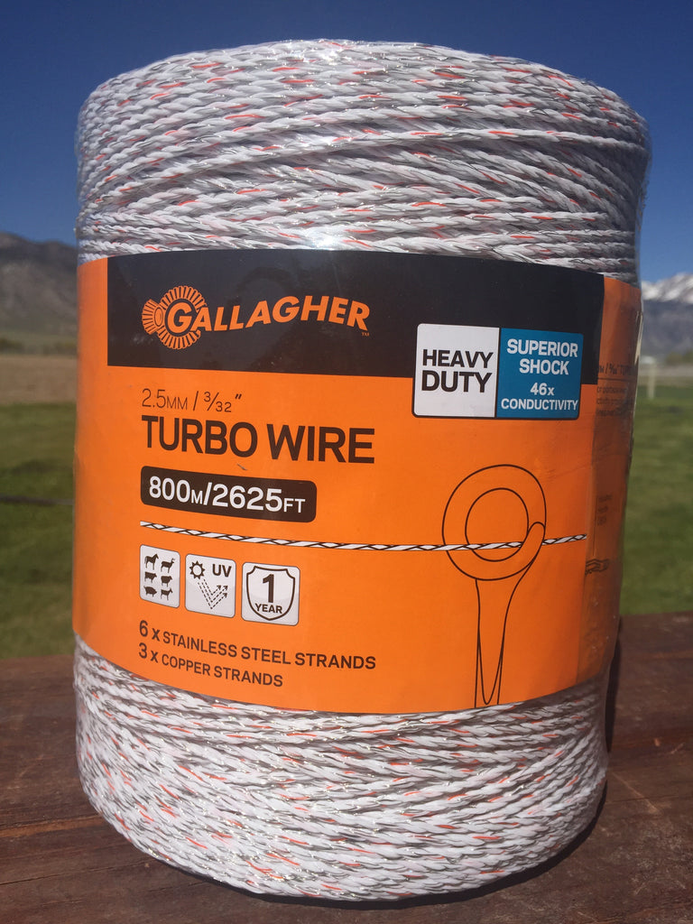 Gallagher Turbo Wire Fence, 2625, White — American GrazingLands Services LLC