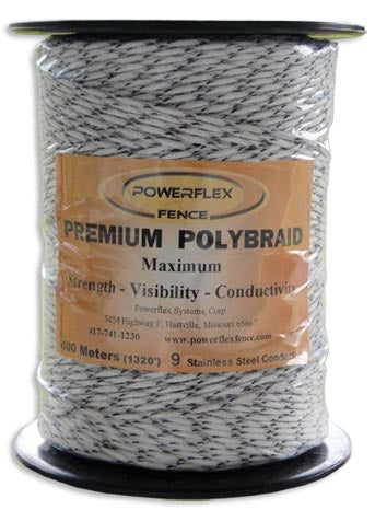 1320' PolyBraid 9 Stainless Steel Conductors, Blue & White