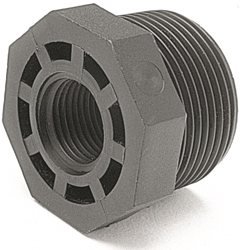 1-1/2" x 3 /4" Reducing Bush - PP Threaded Fitting (SDR IPS HDPE PIPE ONLY)